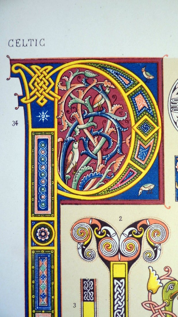 L'ornamente des Tissus 1877 Fine Print Pair Celtic Art (1 of 10)