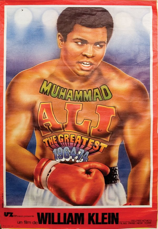 Muhammad Ali: The Greatest Boxing Poster: Muhammad Ali: The Greatest Boxing Poster A magnificent movie poster with a fabulous color depiction of Muhammad Ali. The movie Ali The Greatest was a film by William Klein. Poster is paper with origin