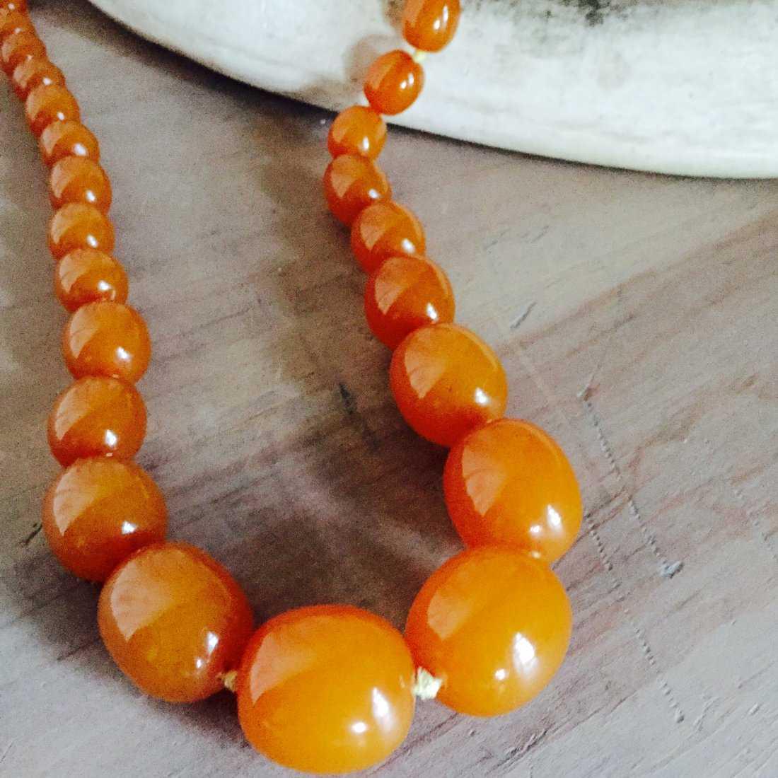 Buttersquash Beaded Amber Necklace (1 of 4)
