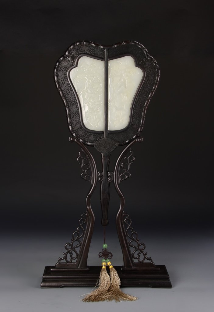 Hardwood with Jade Table Screen (1 of 7)