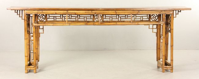Chinese altar table, bamboo (1 of 3)