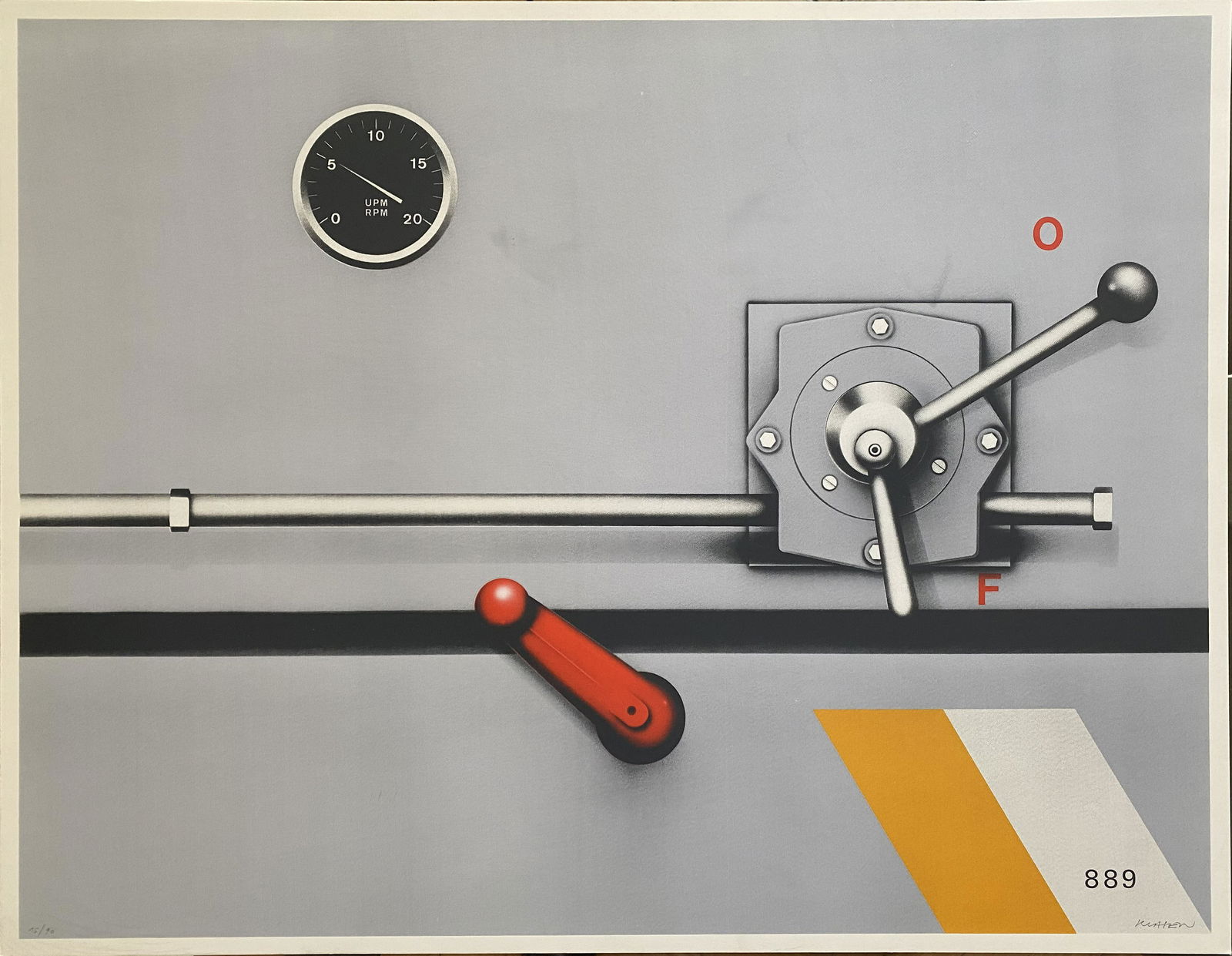 Peter KLASEN (ALLEMAND NÉ EN 1935): Peter KLASEN (ALLEMAND NÉ EN 1935)Sans titreSérigraphie sur papierSigné en bas à droite, numéroté 15/90 en bas à gaucheScreen printing on paperSigned lower right, nu