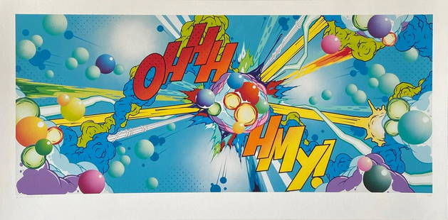 Andrew MCATTEE (British, born in 1973): Andrew MCATTEE (Britannique, ne en 1973)Ohhhmy, 2012Screenprint on paper, signed and dated lower left, numbered lower rightEdition of 20050,5 x 101 cm - 19,8 x 39,7 in.