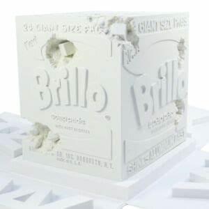 DANIEL ARSHAM (Américain, né en 1980): Eroded Brillo Box (White), 2018.Multiple in cast resin.Sold in its original box.Edition of 500 copies.This lot is located abroad - transportation and other taxes to the country of the consignee will b