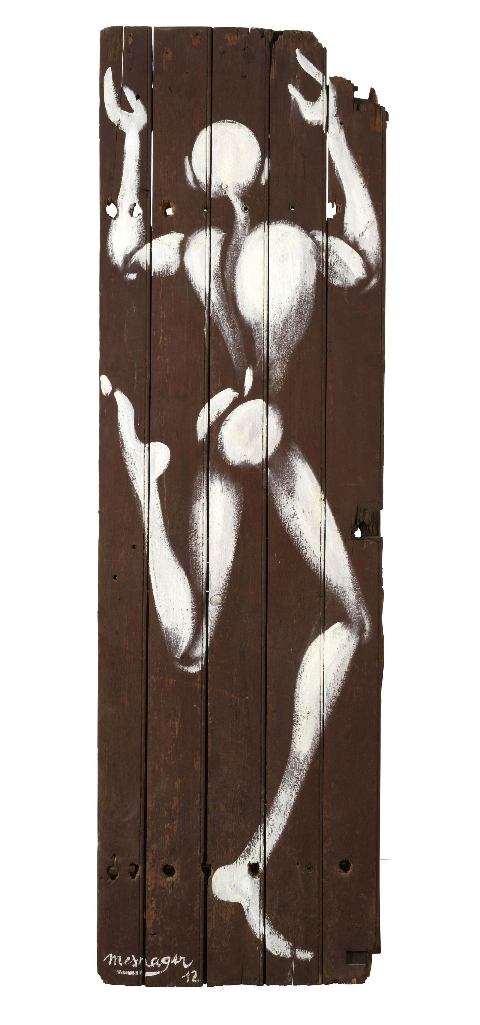 Jerome MESNAGER (French, born in 1961): Jerome MESNAGER (French, born in 1961) L Echappee, 2012 Acrylic on wood panel dated and signed lower left, dated on the reverse 72.4 x 21.4 in Accompanied by a certificate of authenticity from the art