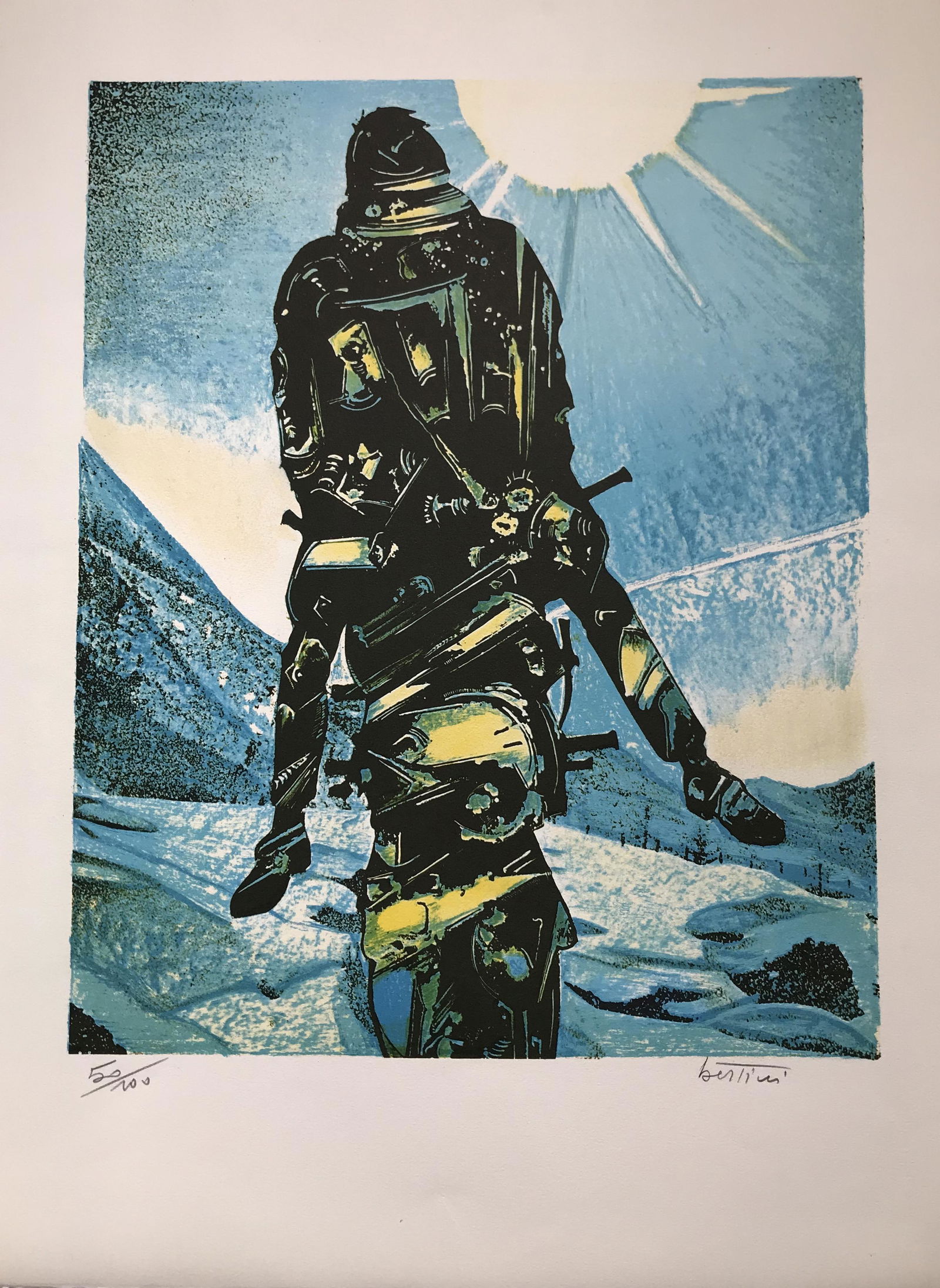 Gianni BERTINI (1922-2010): Gianni BERTINI (1922-2010)UntitledColoured lithograph numbered in the lower left and signed in the lower rightEdition of 100 copies25,4 x 19 in