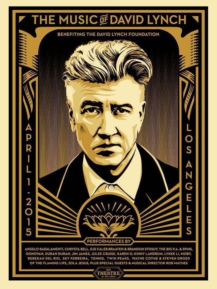 Shepard FAIREY (American, born in 1970): Shepard FAIREY (American, born in 1970) David Lynch, 2016 Serigraphy on paper numbered and signed Edition of 2100 46 x 61 cm