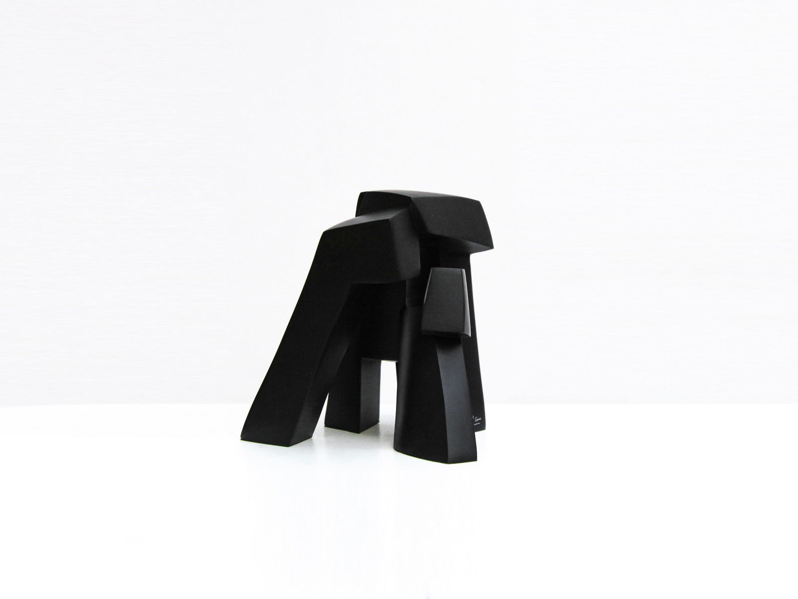 Parvine CURIE (French, born in 1936): Parvine CURIE (French, born in 1936) L'enfant abrite (noir), 2021 Black painted metal casting, signed one of the elements and numbered Edition of 1000 14 x 14 x 11 cm