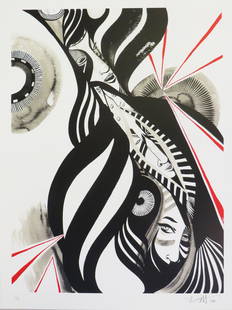 LUCY MCLAUCHLAN (British, born 1978): LUCY MCLAUCHLAN (British, born 1978) Untitled, 2010 Serigraph on paper numbered lower left, dated and signed lower right, published by BLK MRKT EDITIONS with their dry stamp Edition of 110 61 x 45,5 c