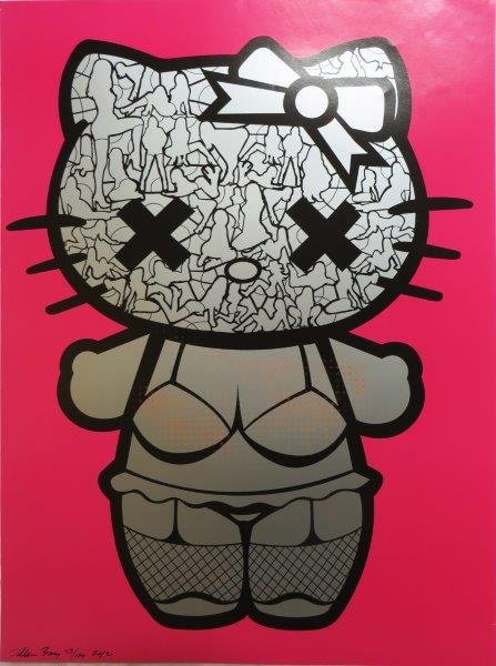 DILLON BOY (Américain, né en 1979) Hello Kitty, 2012: DILLON BOY (Américain, né en 1979) Hello Kitty, 2012 Impression sur papier daté, numéroté 43/100, signée et daté en bas à gauche Print printed in colours signed, dated and numbered 43/100 in b