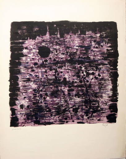 Key Sato (1906 1978) Composition Lithographie En