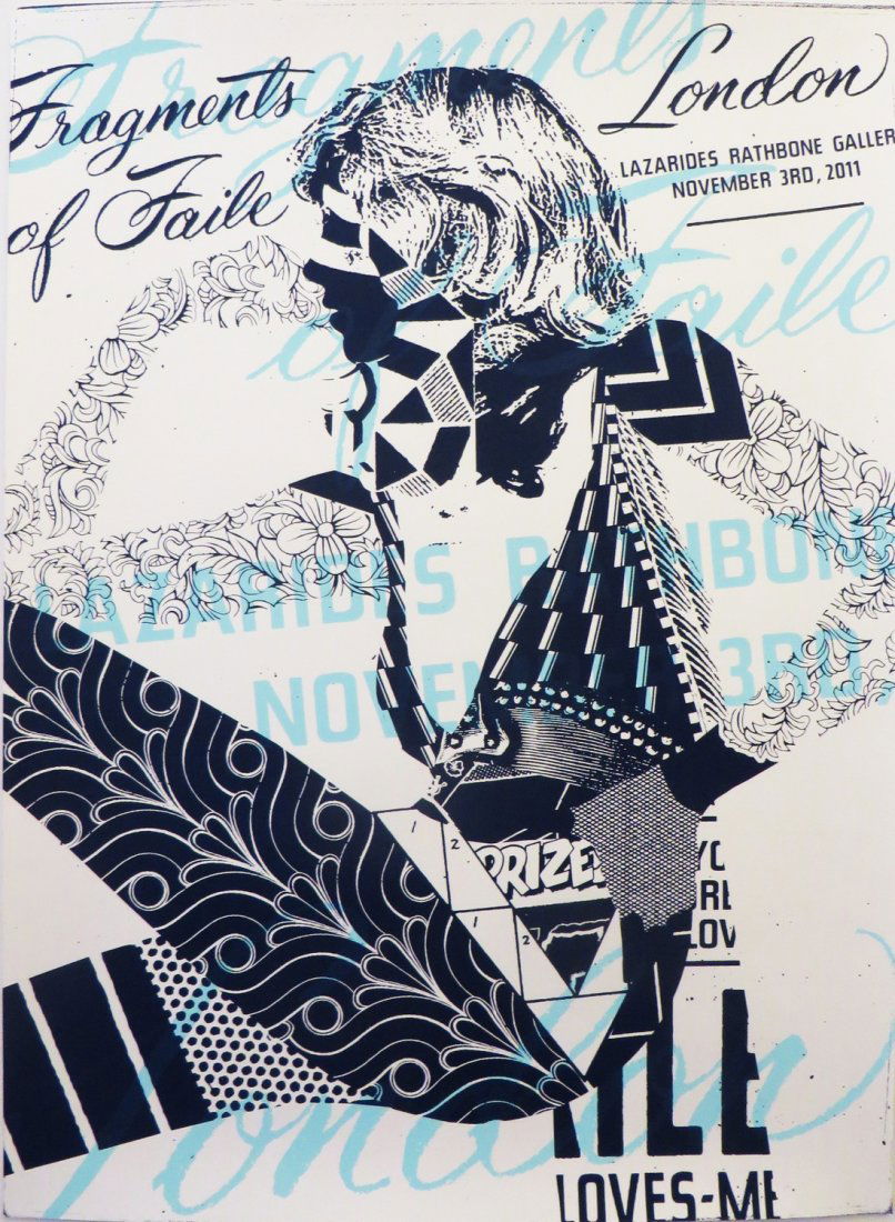 FAILE (Amricain, canadien, fond en 1999) Fragment en: FAILE (Amricain, canadien, fond en 1999) Fragment en Faile, 2011 Srigraphie en couleurs Screenprint in colours 78,5 x 57 cm - 30. 7 x 22.4 in