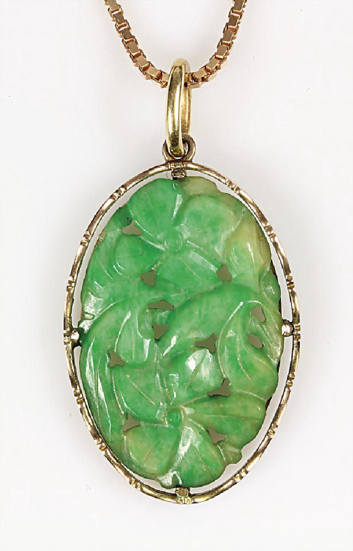 Lot: "JADE"- Anhänger, GG 585/000, H = (1 of 1)