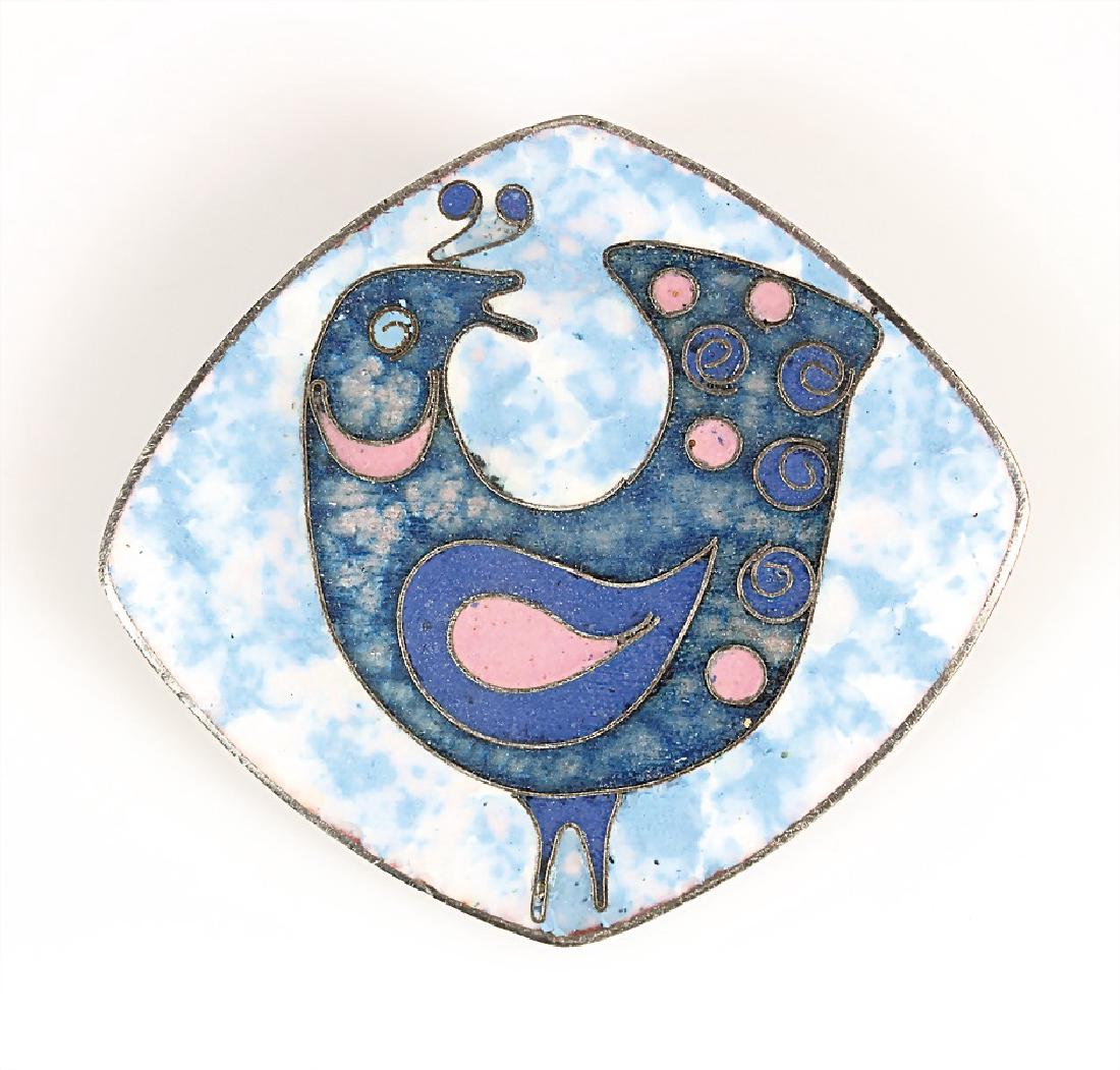 Brosche, "VOGEL" um 1960, stilisierter Vogel (1 of 1)