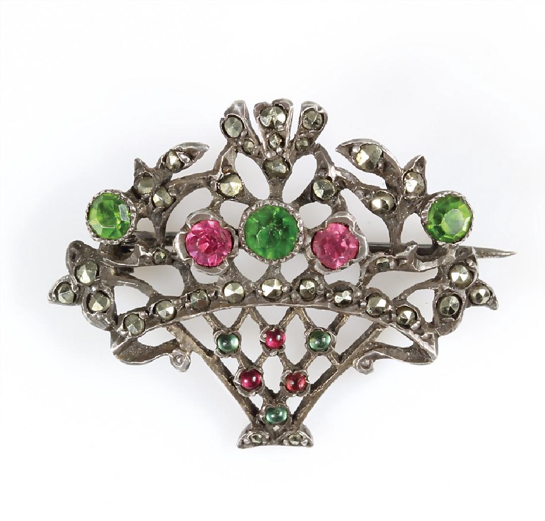 Brosche "BLUMENSTRAUSS" Pforzheim um 1900, (1 of 1)