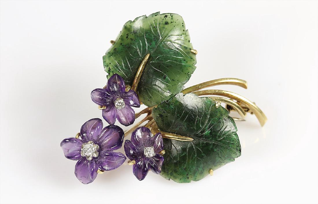 Brosche "BLÜTEN", GG 585/000, 3 (1 of 1)