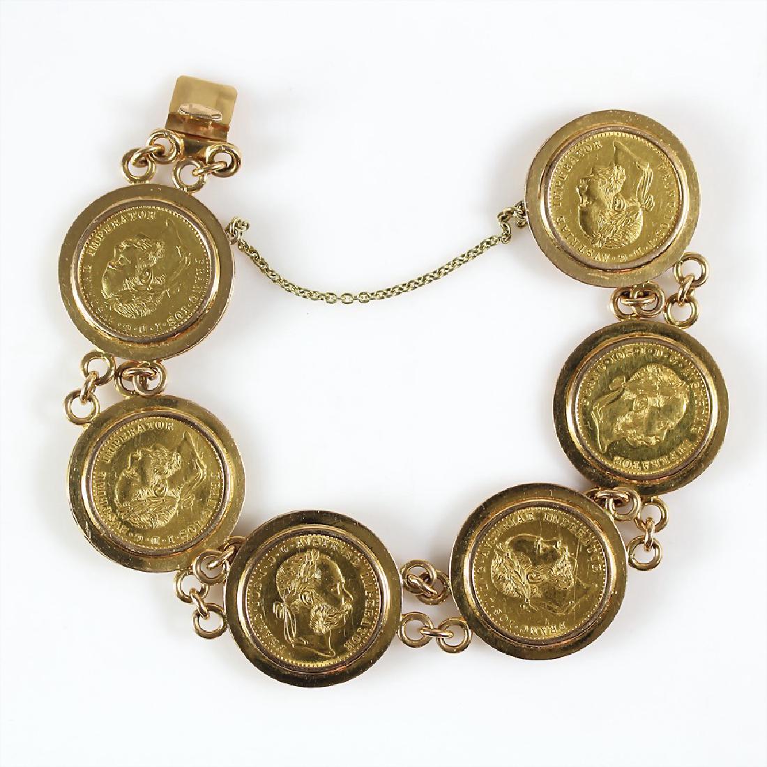 Armband, GG 750/000, 6 Münzen, GG 986/000 (1 (1 of 2)
