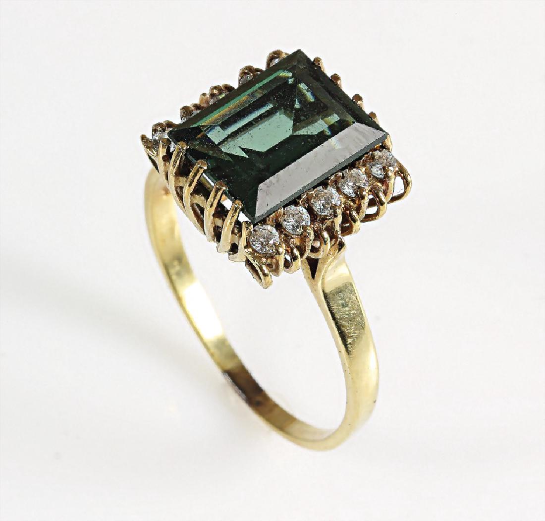 Ring, GG 585/000, Turmalin ca. 10 x 8,2 mm, 10 (1 of 2)