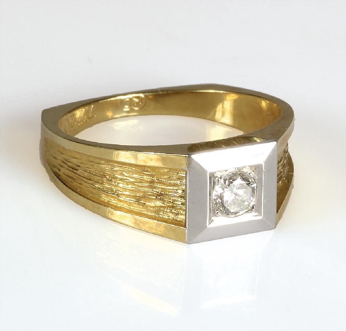 Ring, GG/WG 750/000, 1 Brillant ca. 0,25 ct w-si, RW (1 of 1)
