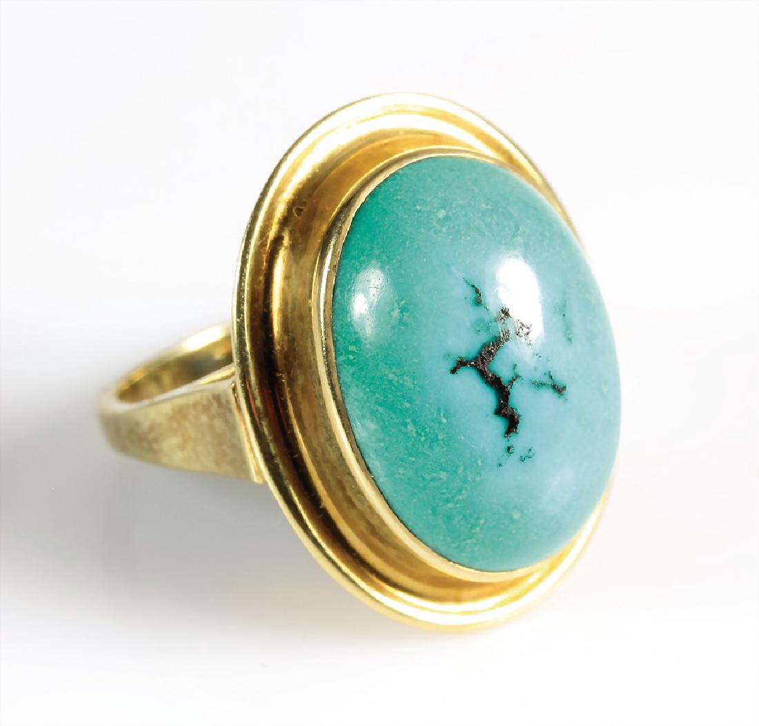 Ring, GG 585/000, Türkiscabochon ca. 17,5 x 12,5 (1 of 1)