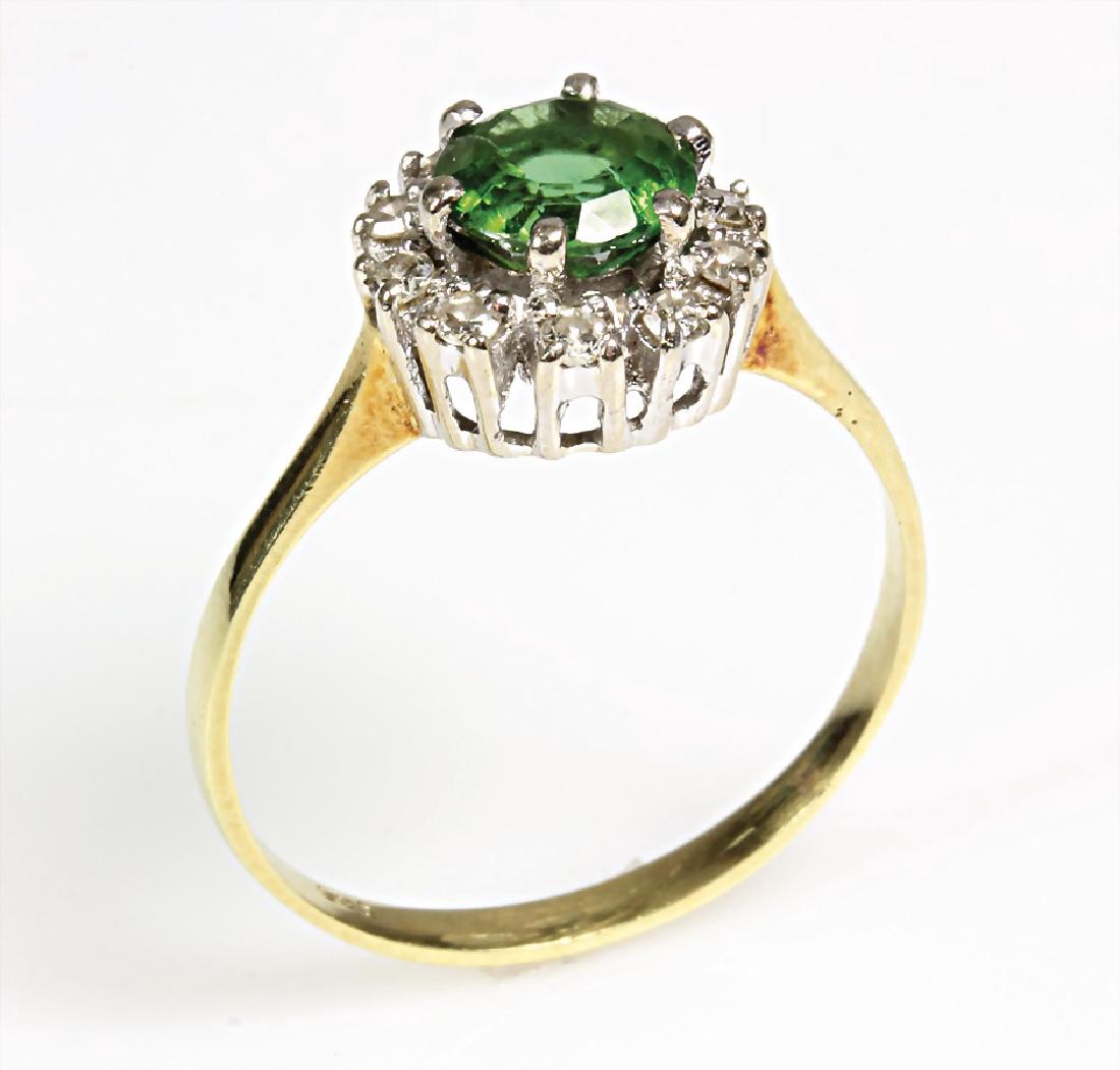 Ring; GG/WG 585/000, zentraler Turmalin ca. 1,4 ct (1 of 1)