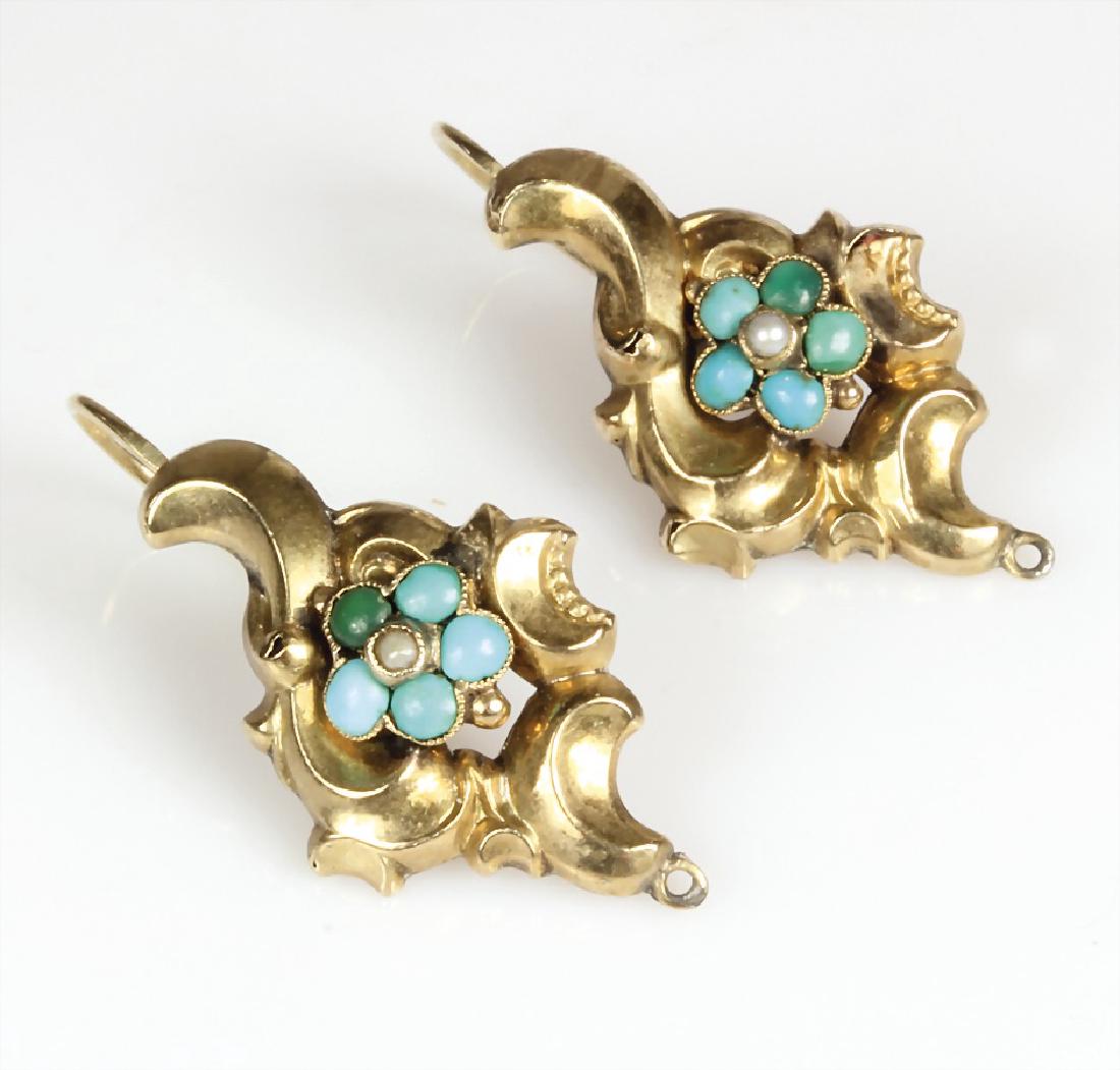 Ohrhänger "BIEDERMEIER" Mitte 20.Jhd., (1 of 1)