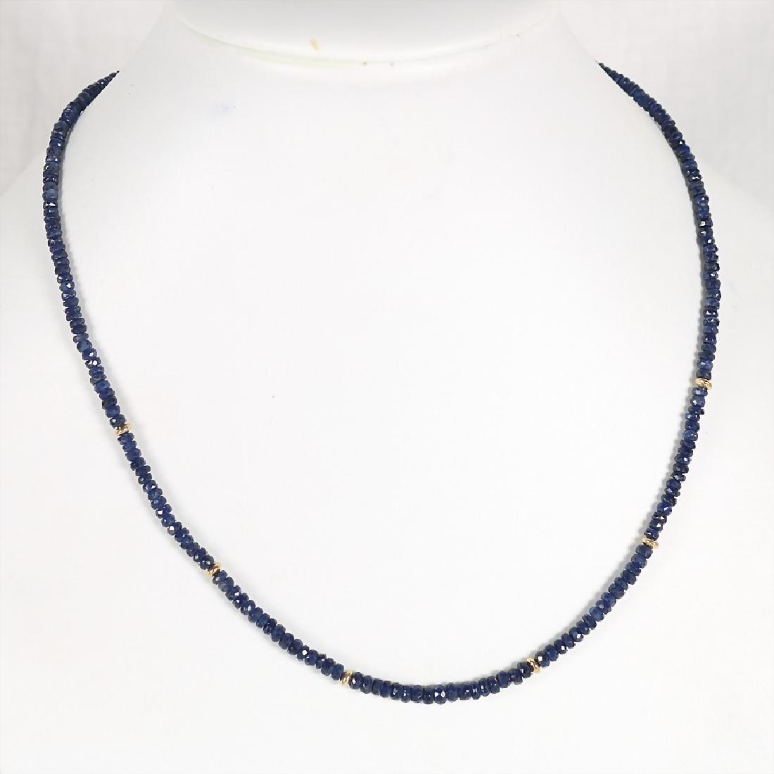 Saphirkette, Schließe GG 585//000, Saphire (fac.), D = (1 of 2)