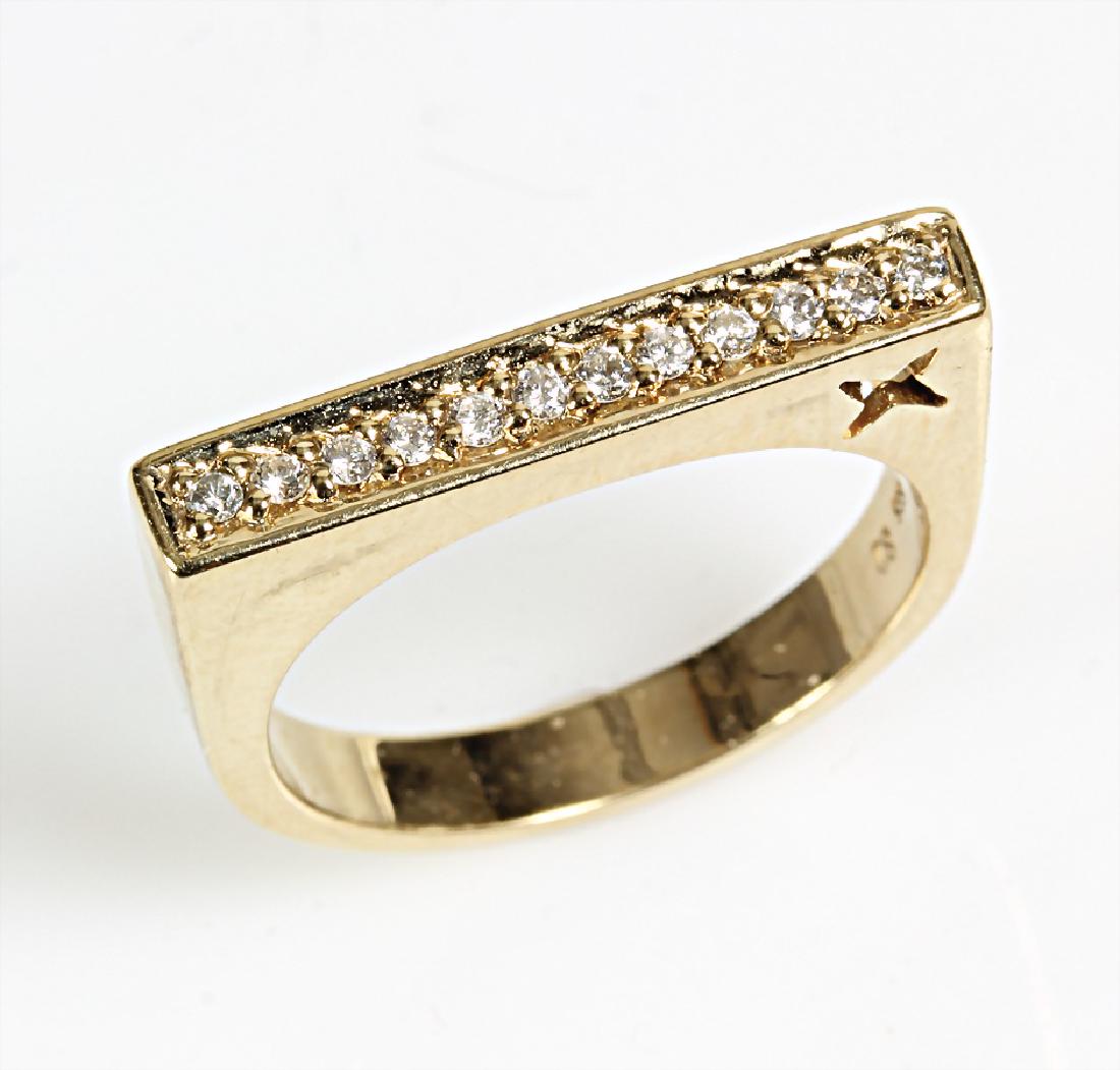 Ring "KLASSIKER", GG 585/000, 12 Brillanten ca. 0,15 ct (1 of 1)