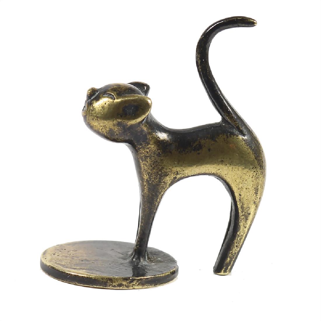 WIENER BRONZE, "ART-DECO" 1920/30er Jahre, stilisierte: WIENER BRONZE, "ART-DECO" 1920/30er Jahre, stilisierte "KATZE", sig.: WHW HAGENAUER (WIENER WERKSTÄTTE), H = 40,0 mm, schöne Patina !