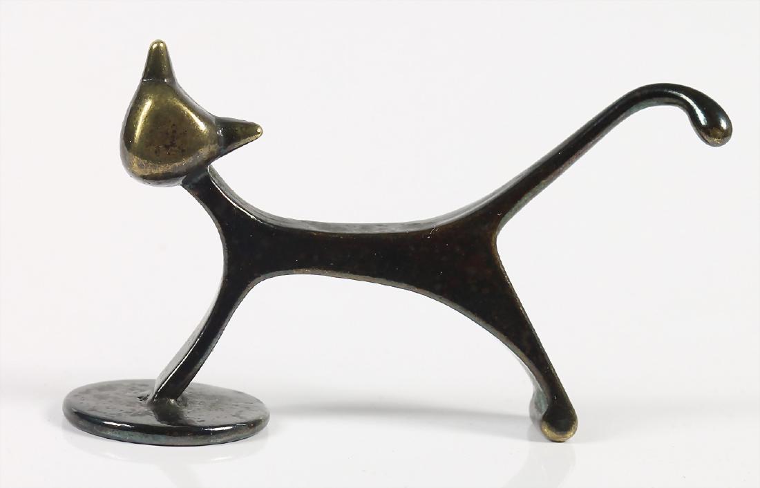 WIENER BRONZE, "ART-DECO" 1920/30er Jahre, stilisierte: WIENER BRONZE, "ART-DECO" 1920/30er Jahre, stilisierte "KATZE", sig.: WHW (HAGENAUER WIENER WERKSTÄTTE), L = 62,0 mm, schöne Patina !
