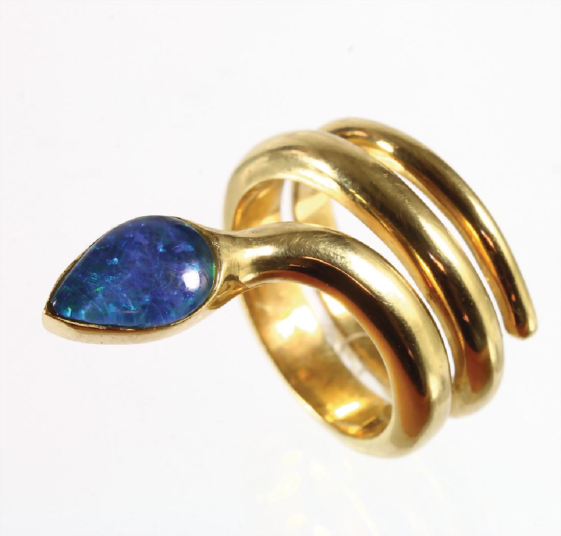 Ring "SCHLANGE", GG 750/000, Opaltropfen (Triplette), (1 of 2)