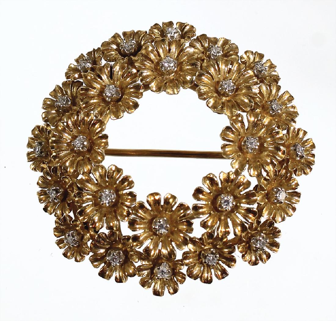 Brosche "BLÜTEN", GG 750/000, sig.: LOTOS, 24 St. (1 of 1)