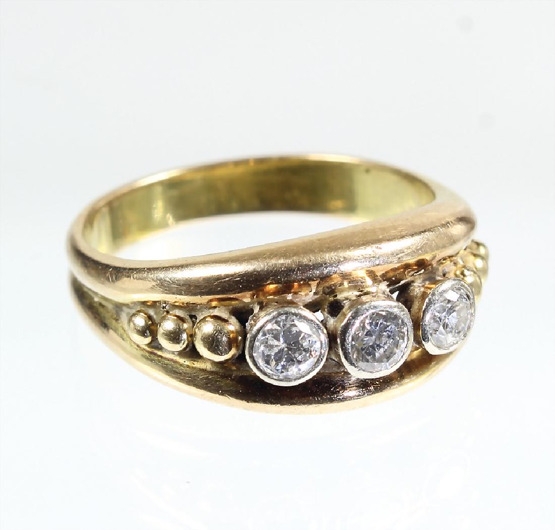 Ring, GG 585/000, 3 Brillanten ca. 0,32 ct w/tw-vsi (1 of 1)