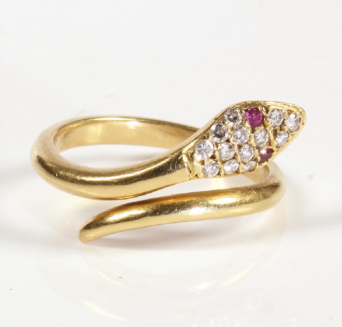 Ring "SCHLANGE", GG 750/000 (Säure geprüft !), 13 (1 of 1)