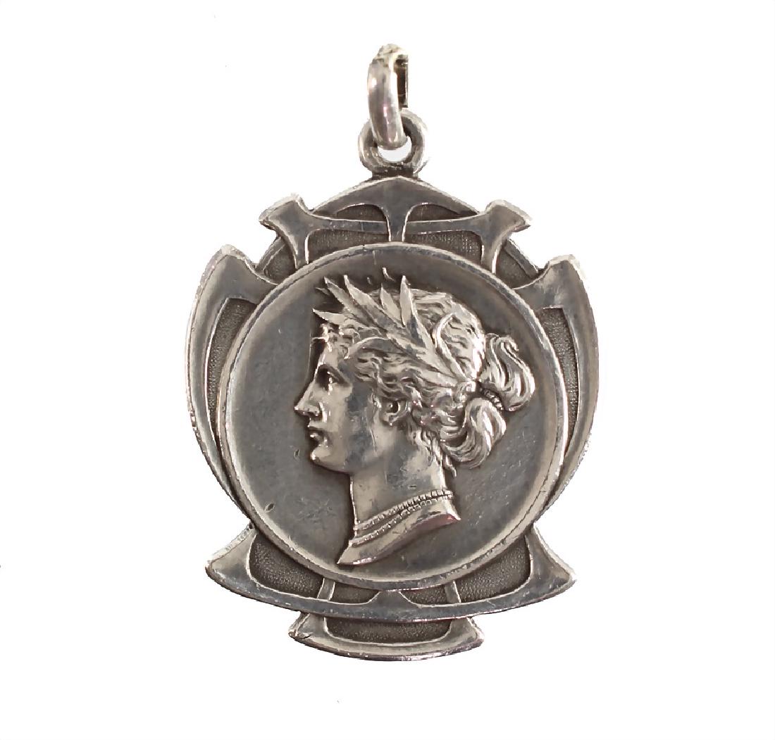 Anhänger, "JUGENDSTIL" um 1900, Silber 990/000, (1 of 1)