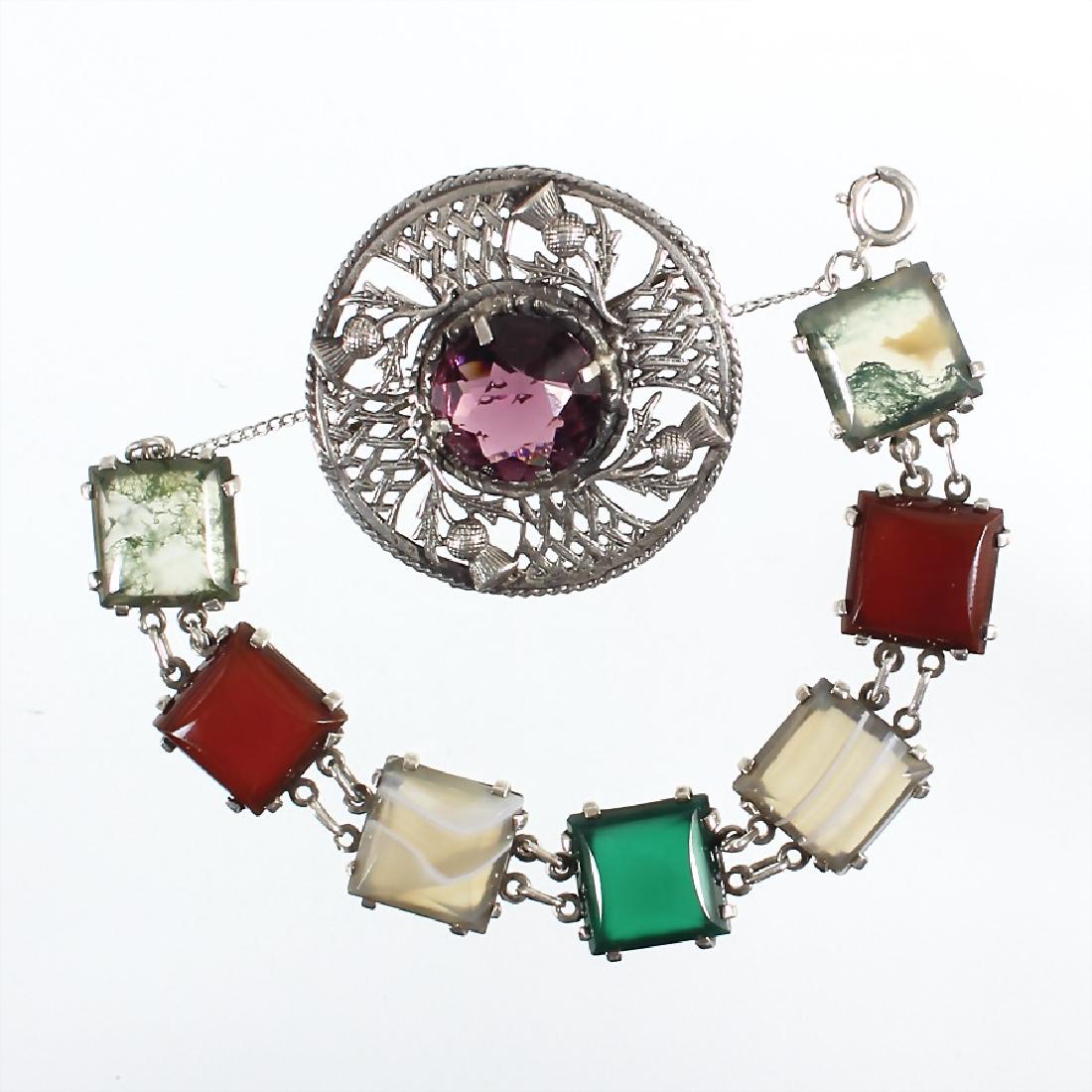 Lot: Schottischer Silberschmuck, 1 Brosche, sig. HW & S (1 of 1)