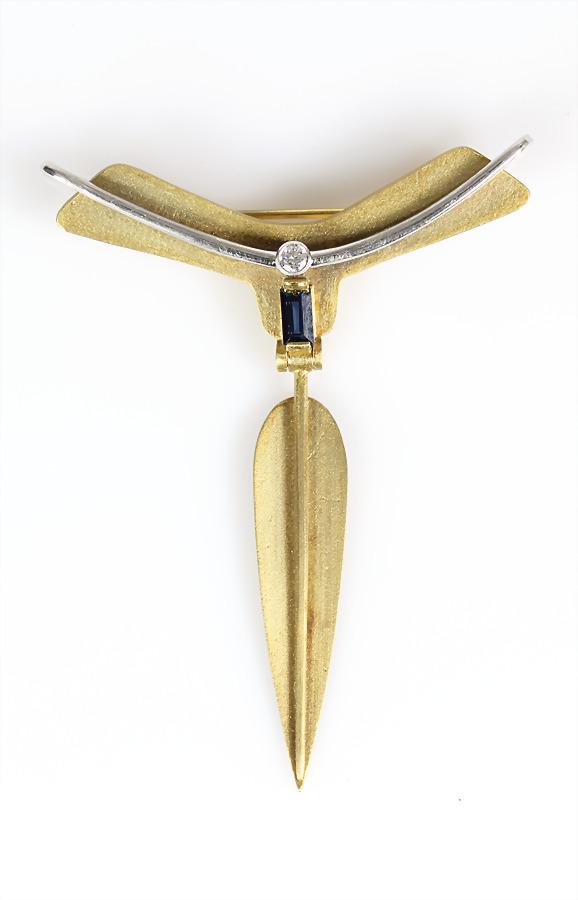 Brosche, "ART & TREND" Pforzheim, 1 Brillant ca. 0,05 (1 of 1)