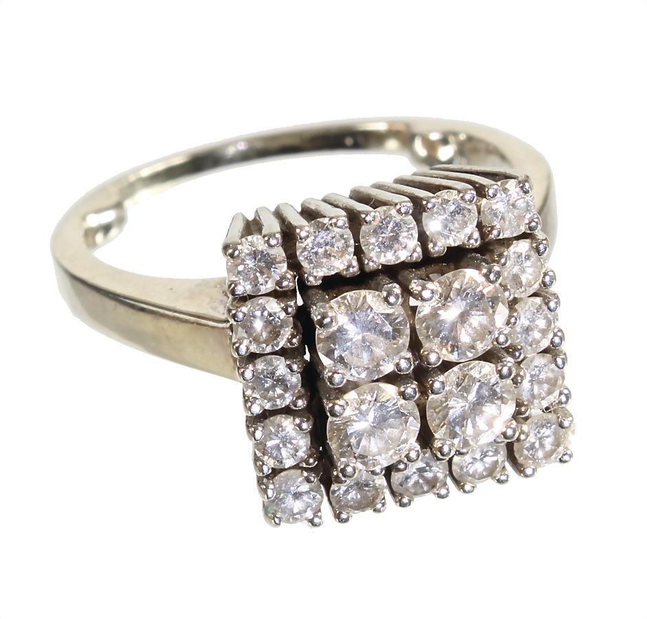 Ring, WG 750/000, zentral 4 Brillanten ca. 0,48 ct (1 of 1)