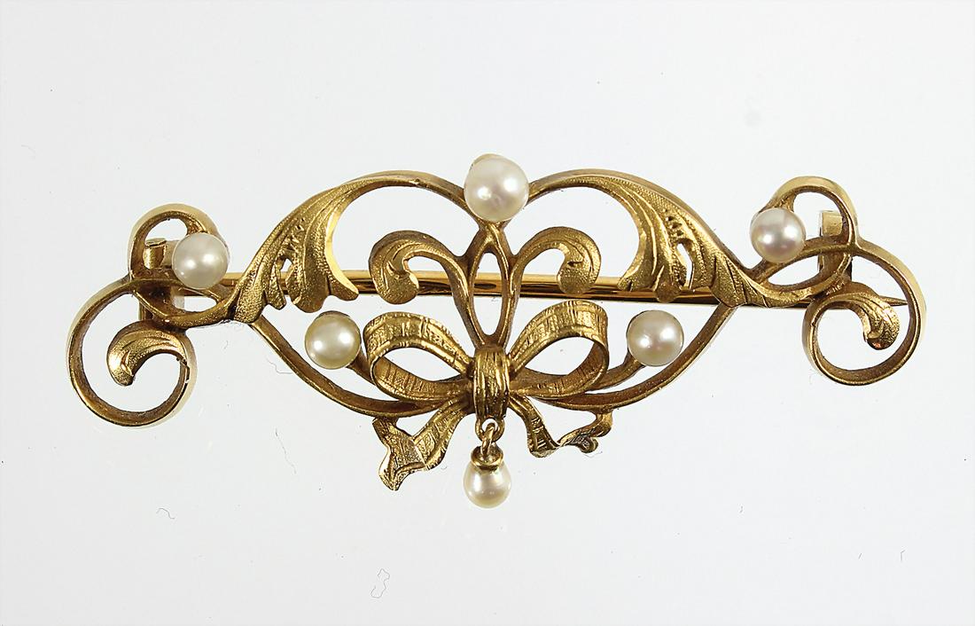 Brosche "JUGENDSTIL", Frankreich um 1900/1910), GG (1 of 1)