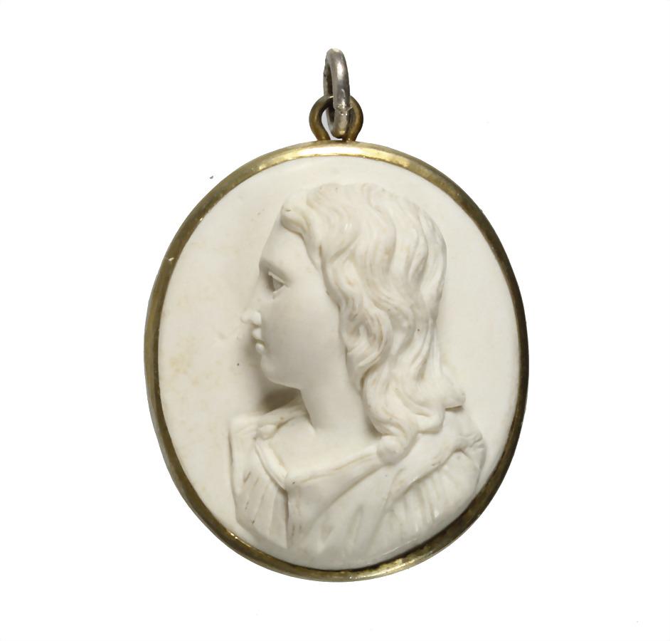 Anhänger  "RAPHAEL", Italien um 1860/70, Silber verg., (1 of 2)