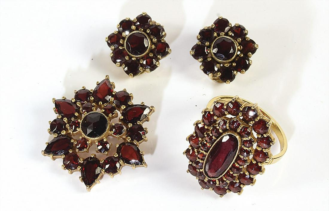 Lot Granatschmuck: GG 333/000, Ring, Ringkopf ca. 18,8 (1 of 1)