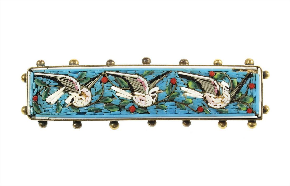 pin/brooch "MIKROMOSAIK", Italy around 1900, metal (1 of 1)