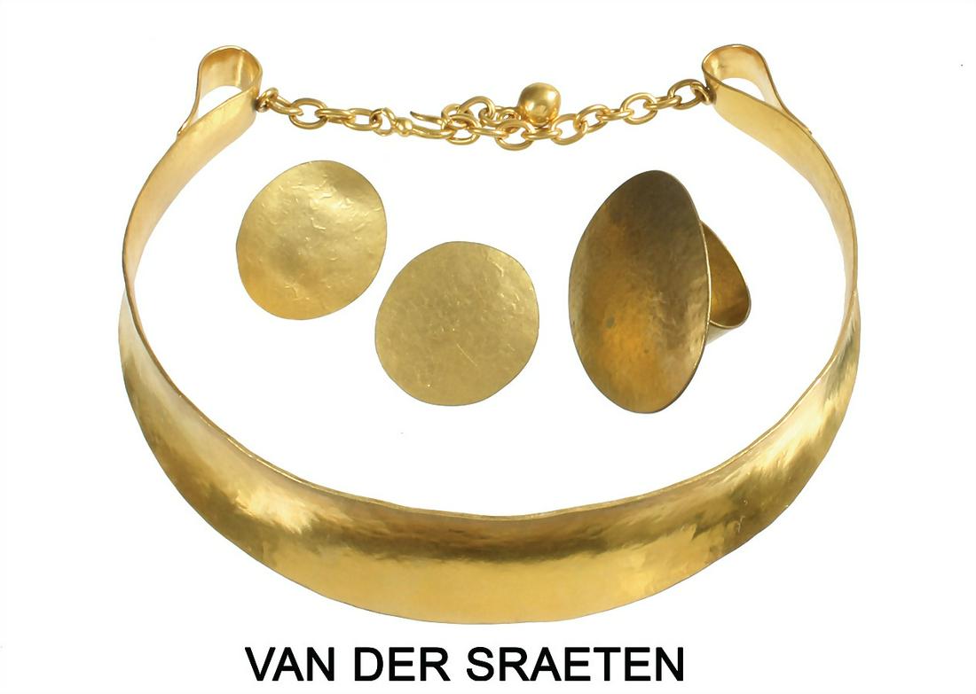 lot: "VINTAGE" 1980s/'90s necklace, studs and  ring, (1 of 1)