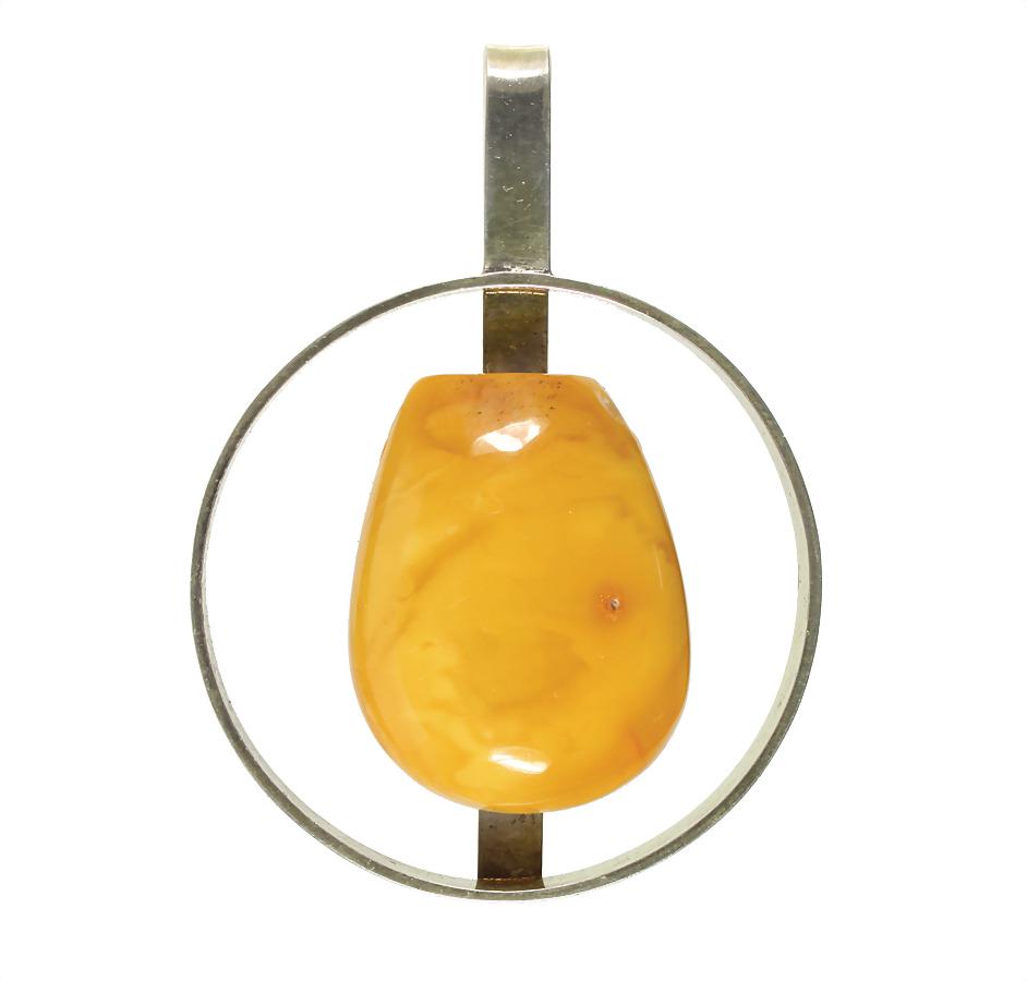 pendant amber BUTTERSCOTCH, ART-DECO, Scandinavia (1 of 2)