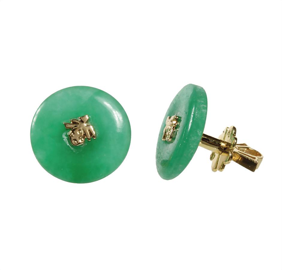 a pair of ear studs (screw thread), yellow gold (1 of 1)