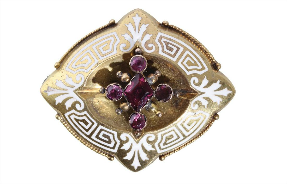 brooch, Biedermeier first half  19th century, (1 of 2)