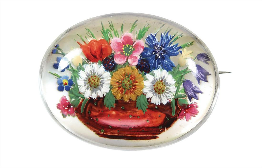 brooch, around 1900 IDAR-OBERSTEIN, silver, rock (1 of 1)