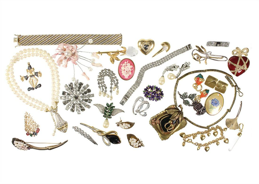 lot: fashion jewelry 28 pieces, among others 1 brooch, (1 of 1)