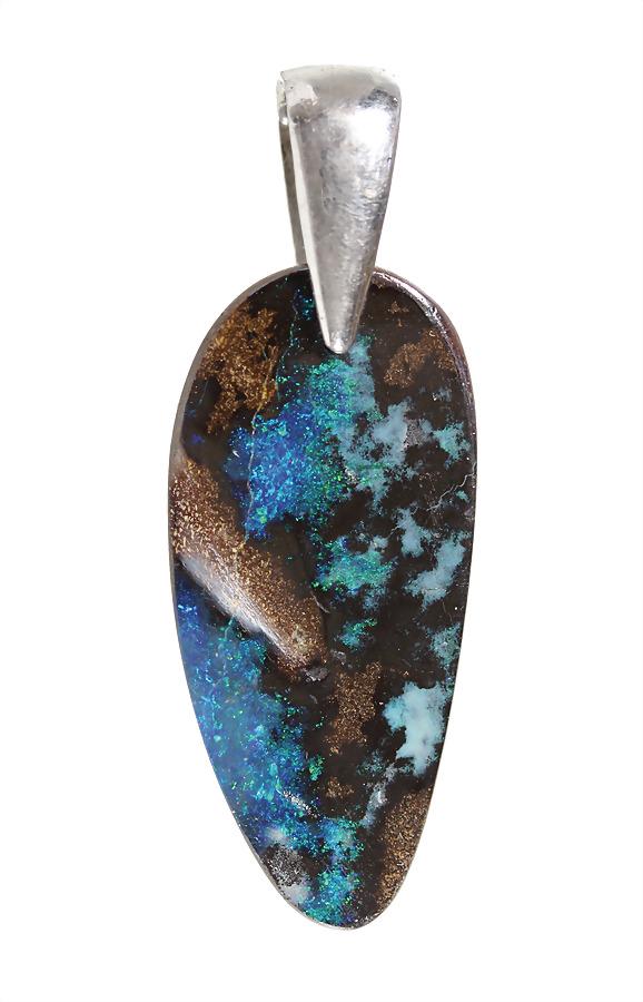 opal pendant, silver 925/000, matrix opal (Australia), (1 of 1)