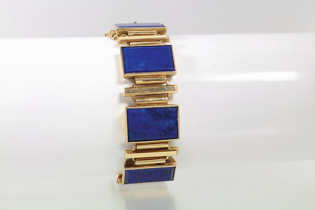 lapis lazuli bracelet, yellow gold 585/000, lapis (1 of 2)